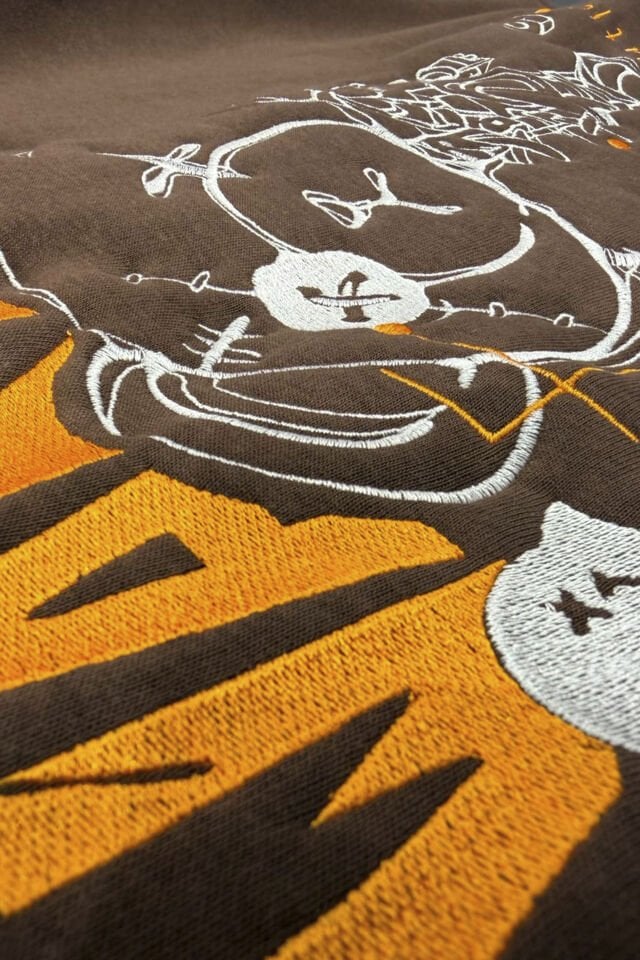 WARNING Nakış Desenli Çocuk Koyu Kahve Hoodie 9-10 YAŞ