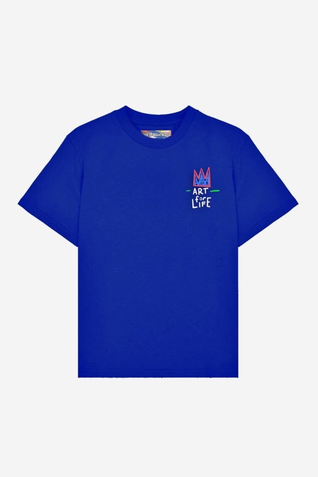 BORN TO BE ARTIST Baskılı Oversize Unisex Saks T-shirt M