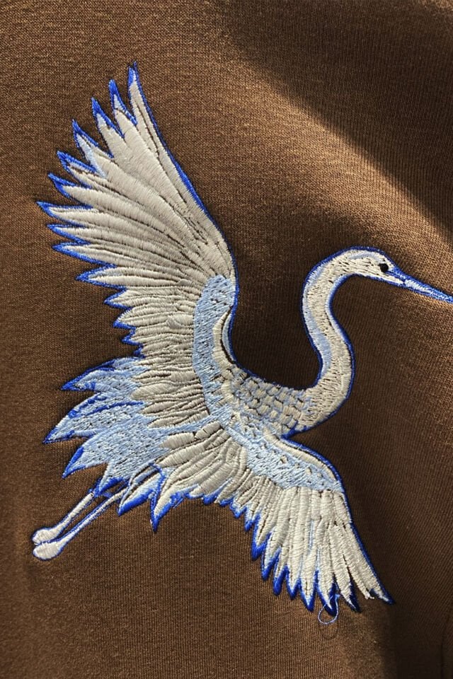 BIRDS Nakışlı Unisex Oversize Koyu Kahve Hoodie XL