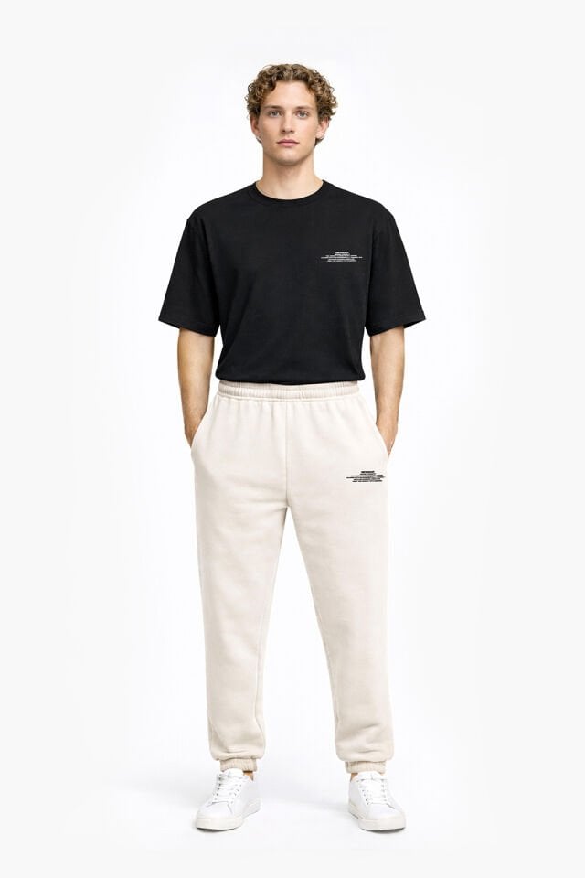 BeFourOut Printed Off White Sweatpants