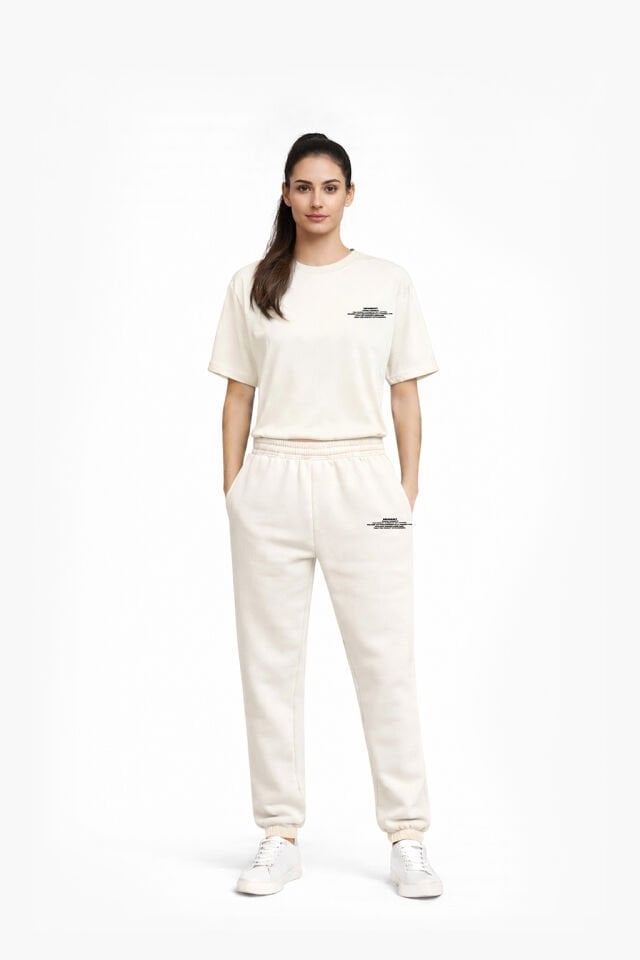 BeFourOut Printed Off White Sweatpants