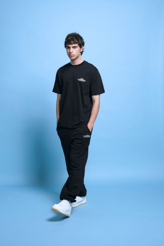 BeFourOut Print Logolu Lastikli Siyah Eşofman Altı XL