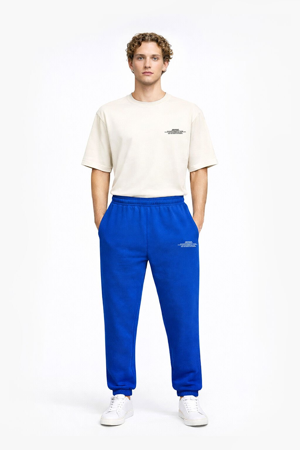 BeFourOut Printed Saxe Blue Sweatpants