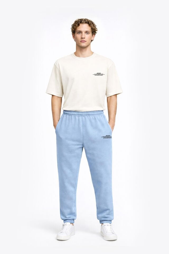 BeFourOut Printed Baby Blue Sweatpants