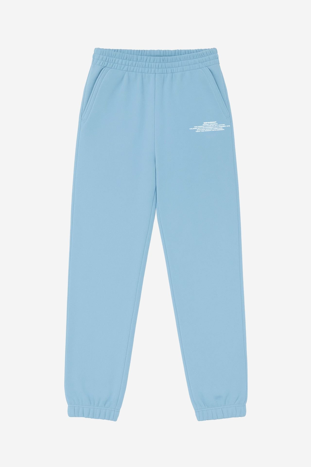 BeFourOut Print Logolu Lastikli Bebek Mavisi Eşofman Altı