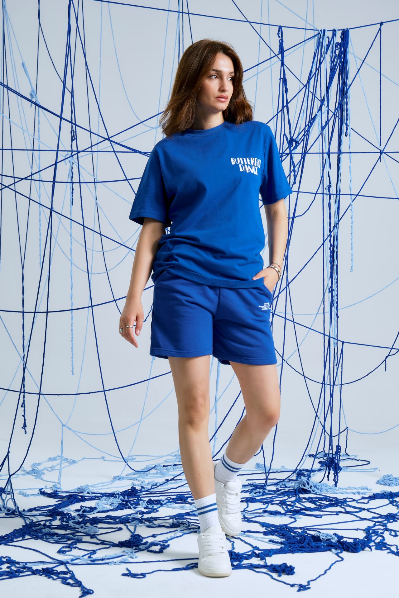 BeFourOut Print Logolu Unisex Saks Şort XL