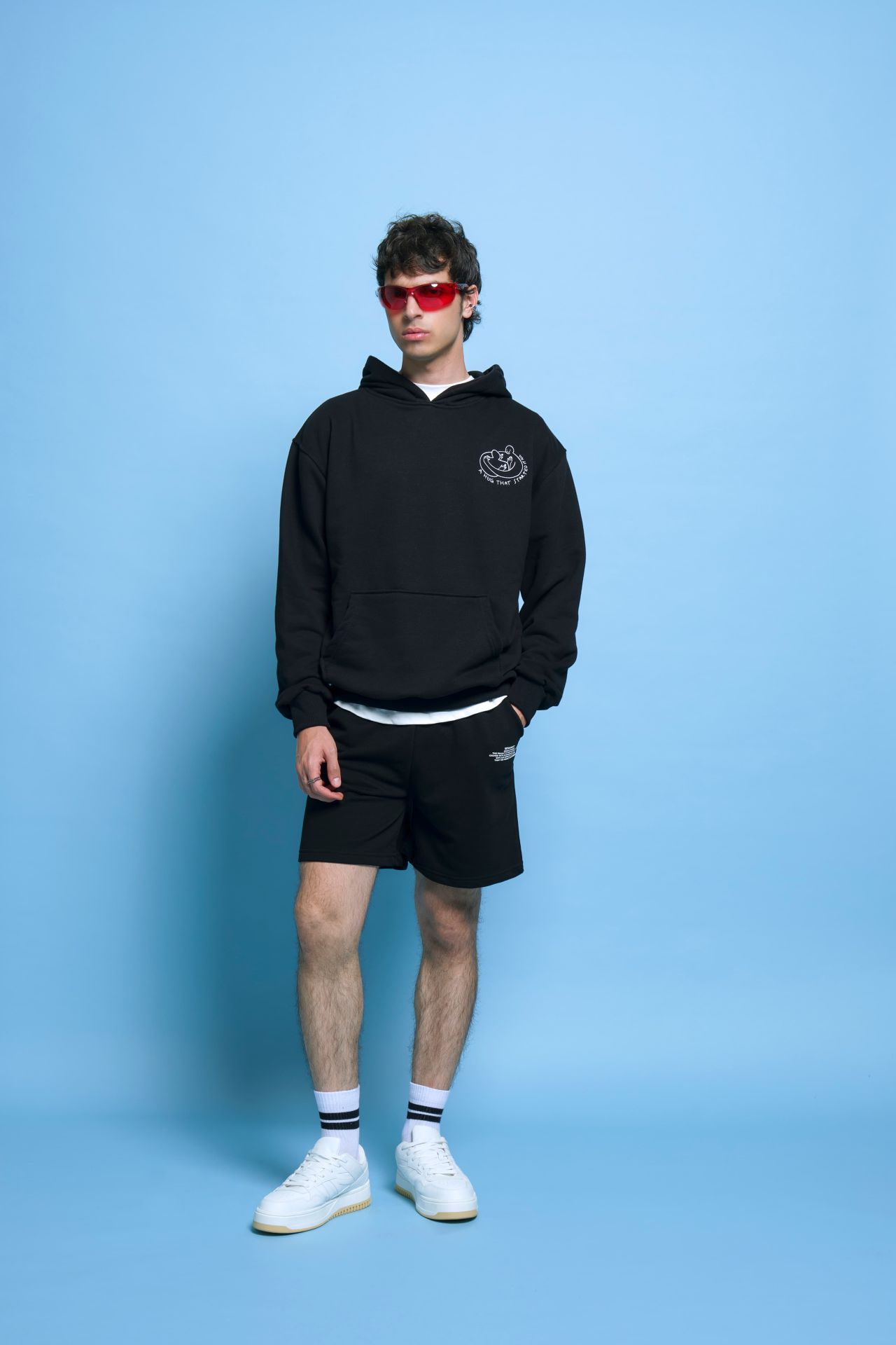 BeFourOut Printed Black Short