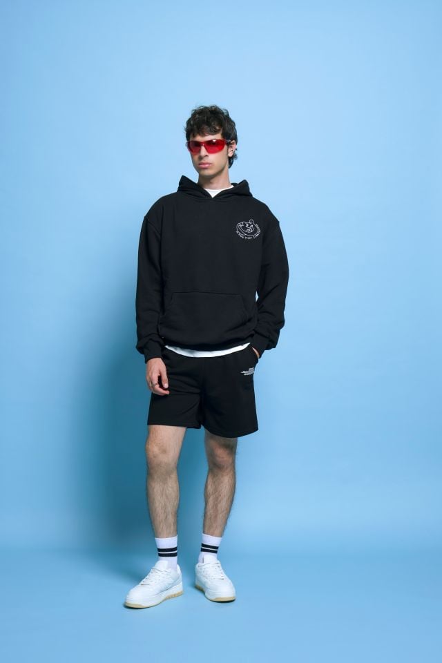 BeFourOut Printed Black Short