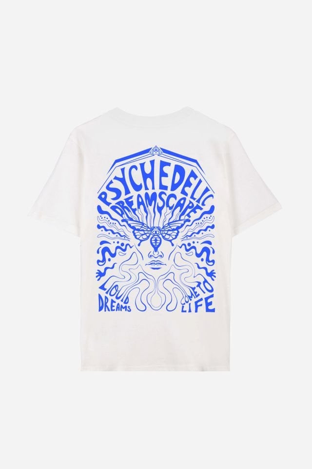 DREAMSCAPE Printed Oversize Unisex Off White Tshirt