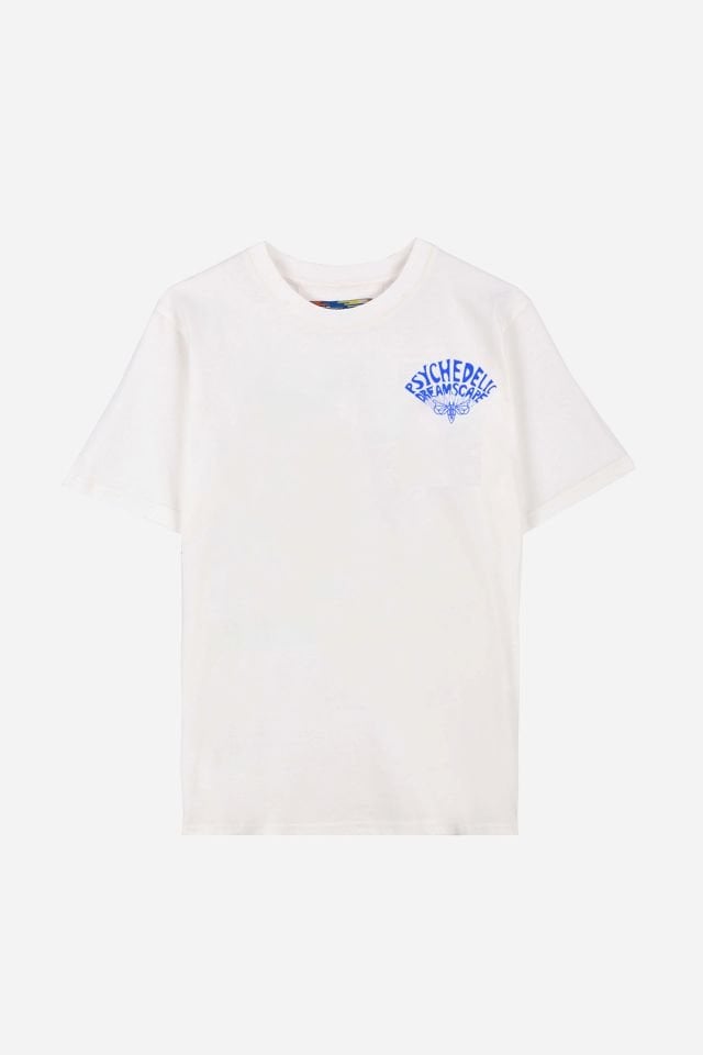DREAMSCAPE Printed Oversize Unisex Off White Tshirt