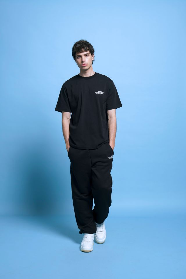 BeFourOut Print Logolu Oversize Unisex Siyah Tshirt XL