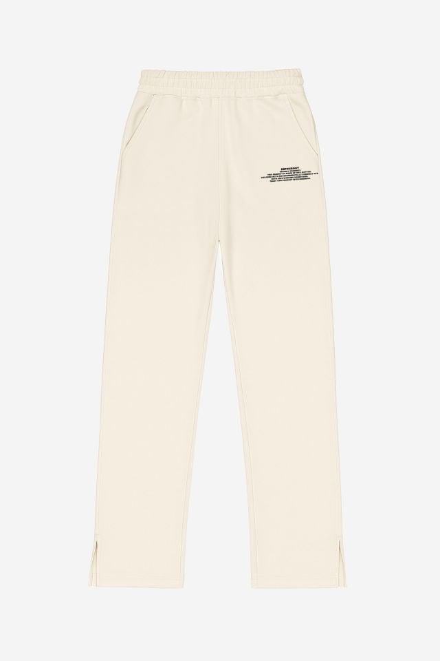BeFourOut Printed Off White Wide Sweatpants