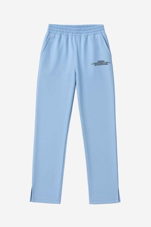 BeFourOut Printed Baby Blue Wide Sweatpants