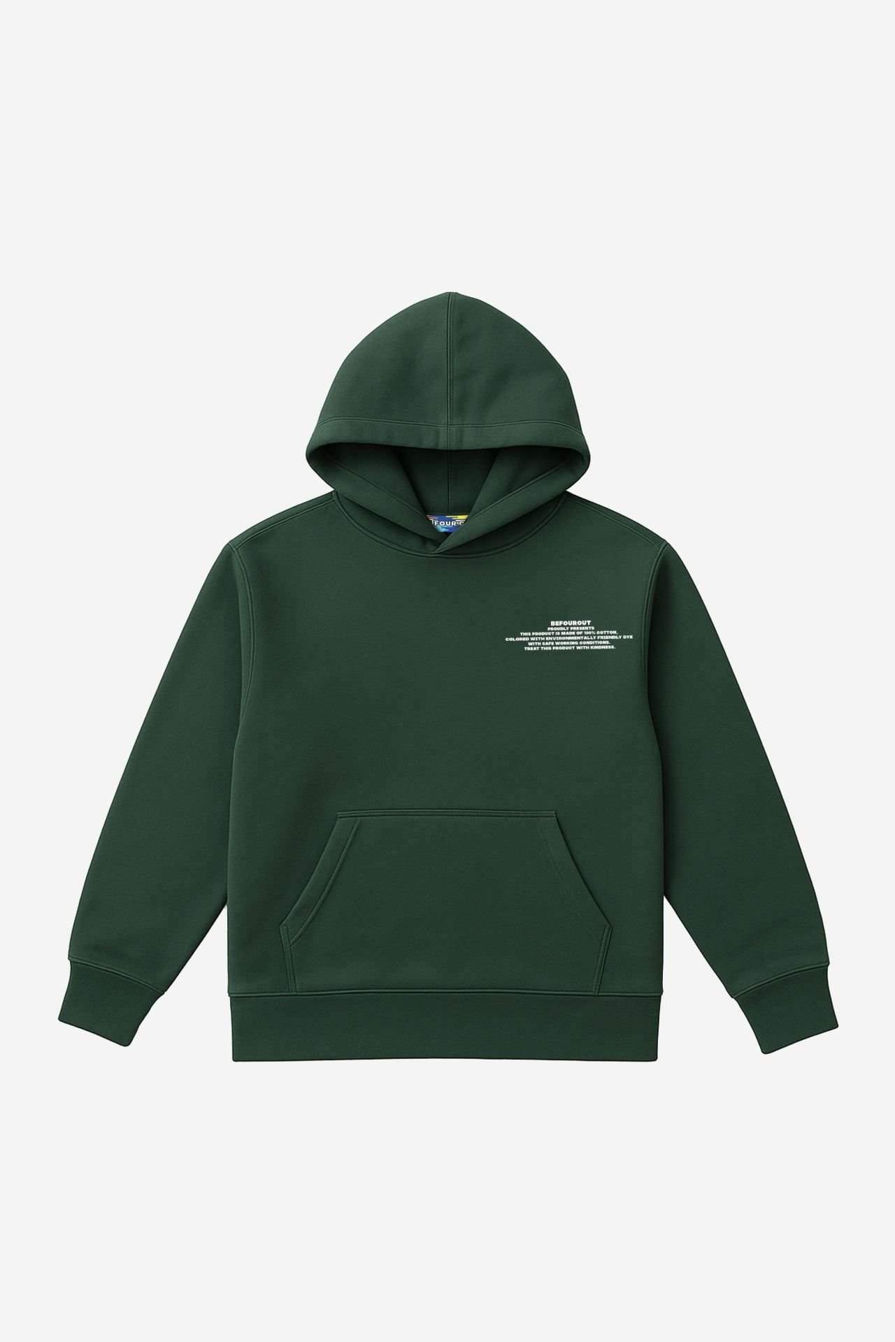 BeFourOut Print Logolu Oversize Unisex Nefti Hoodie XL