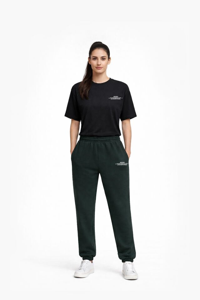 BeFourOut Printed Dark Green Sweatpants
