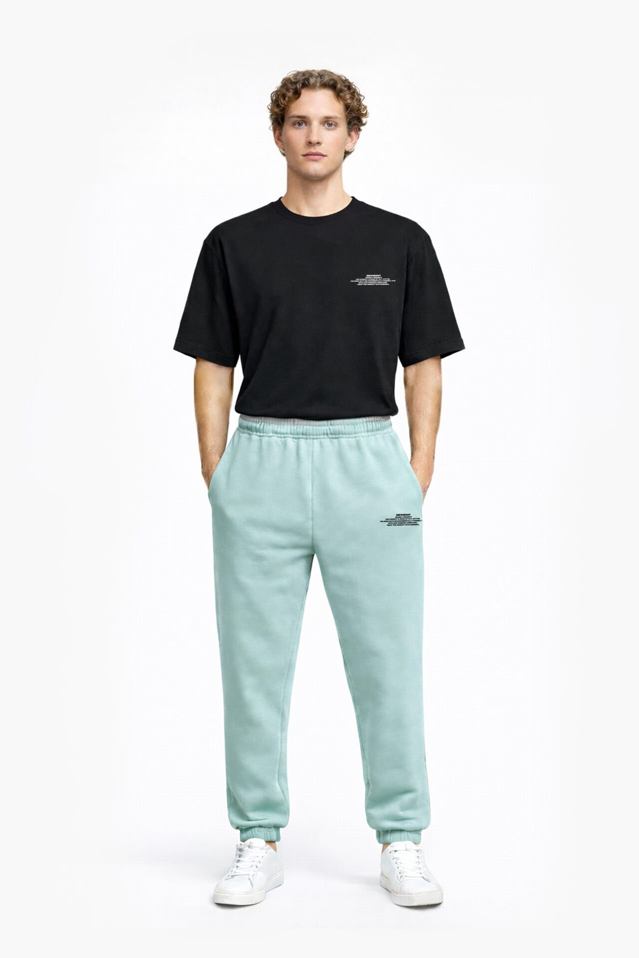 BeFourOut Printed Water Green Sweatpants