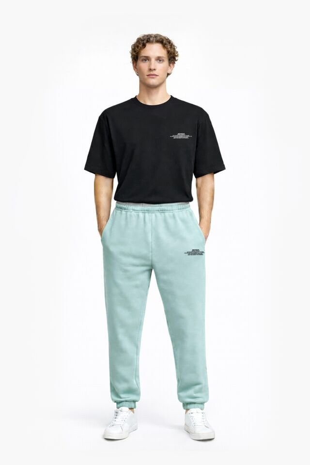 BeFourOut Printed Water Green Sweatpants