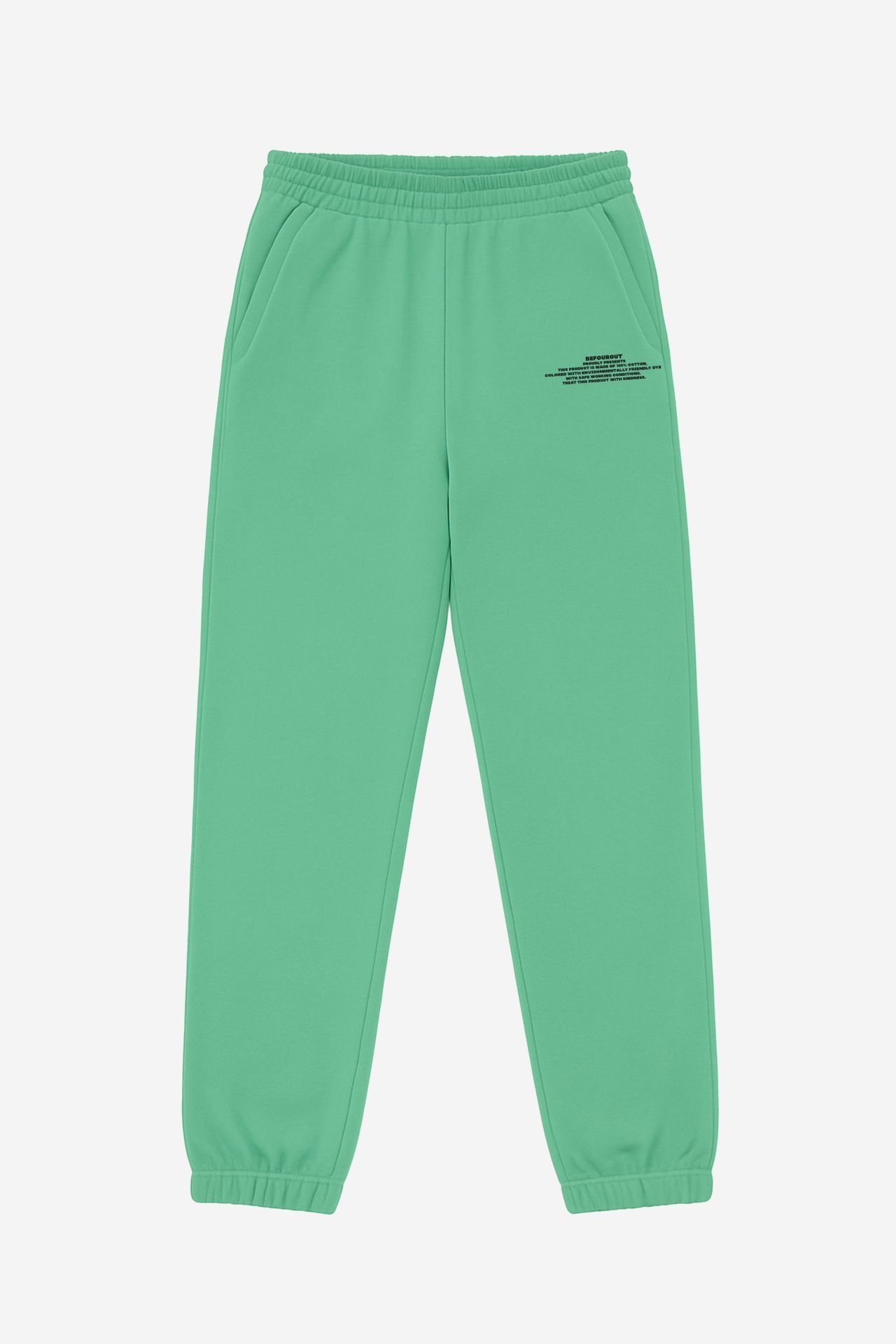 BeFourOut Printed Water Green Sweatpants