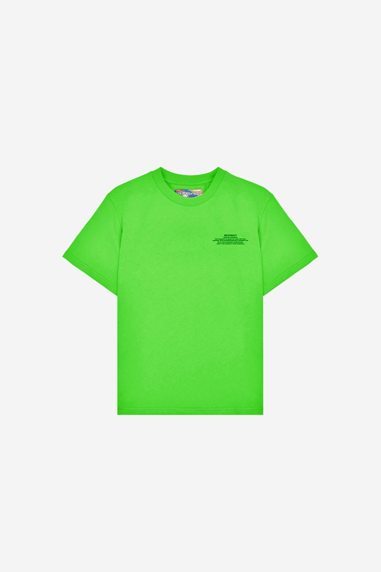 BeFourOut Print Logolu Çocuk Fıstık Yeşili Tshirt 1-2 YAŞ