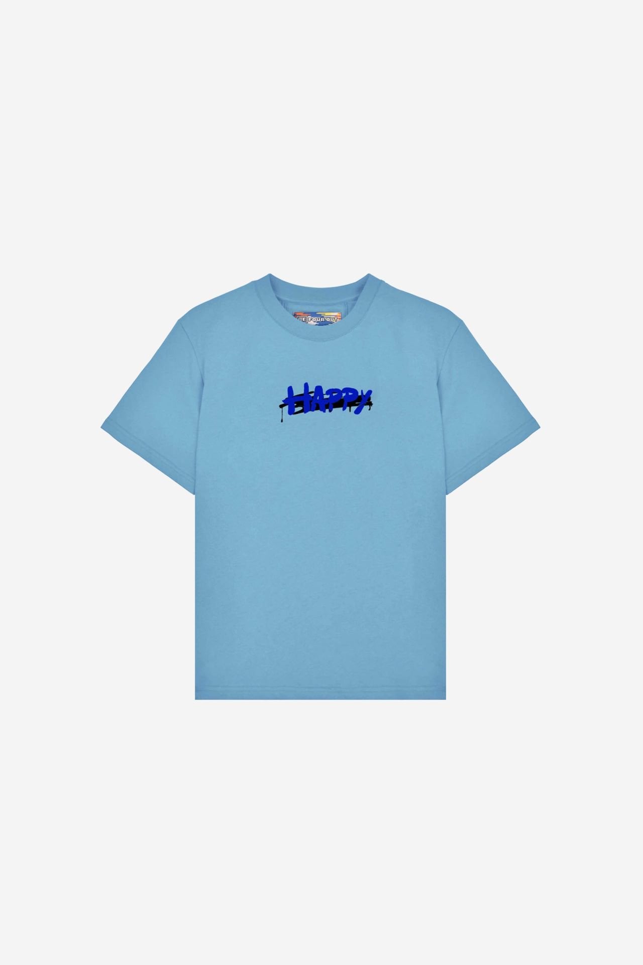 HAPPY Baskılı Çocuk Bebek Mavisi Tshirt