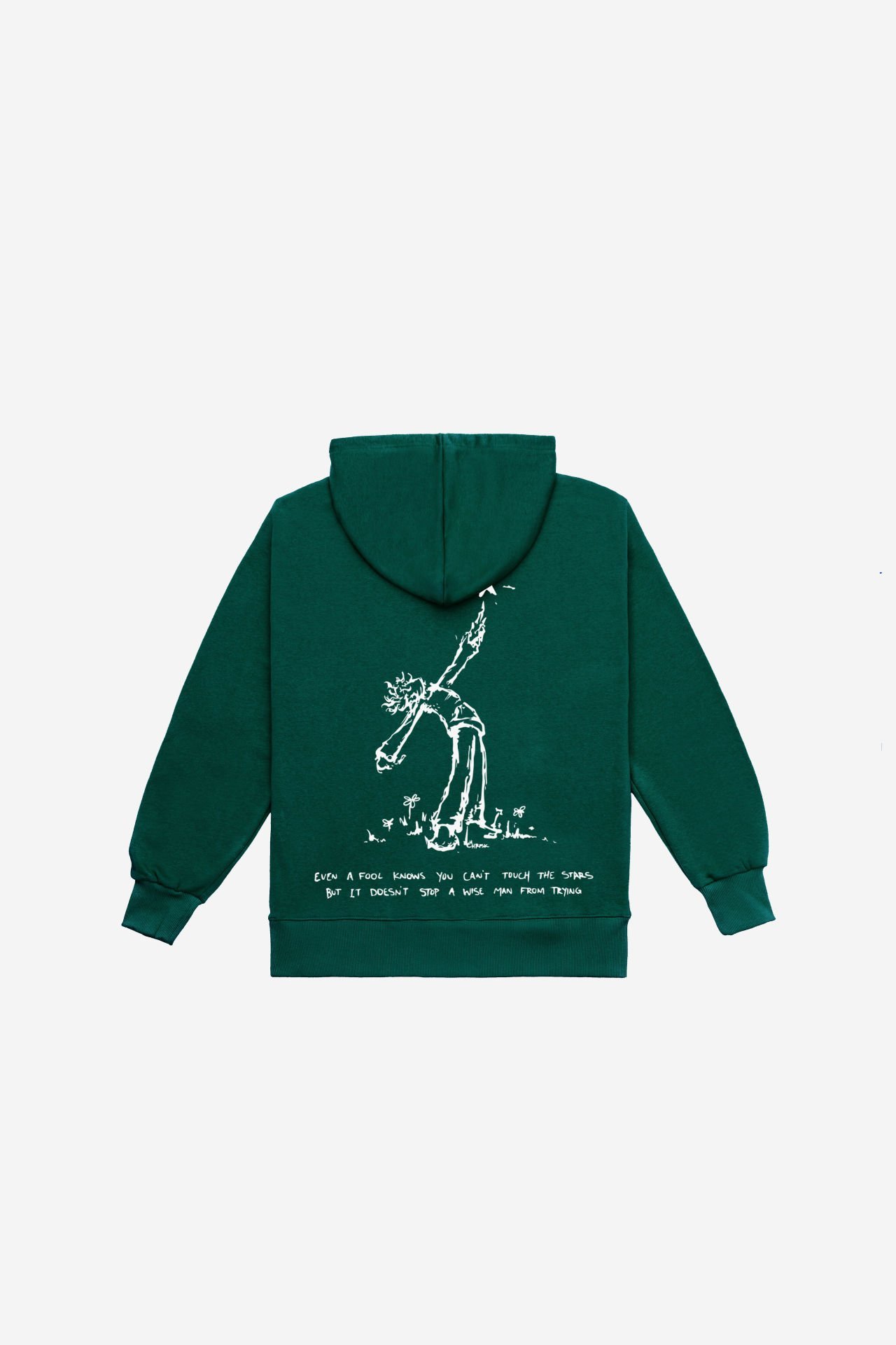 STAR Nakışlı Unisex Oversize Nefti Hoodie S