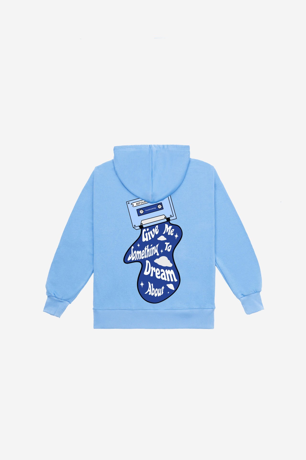 DAYDREAMING Nakışlı Unisex Oversize Bebek Mavisi Hoodie XS