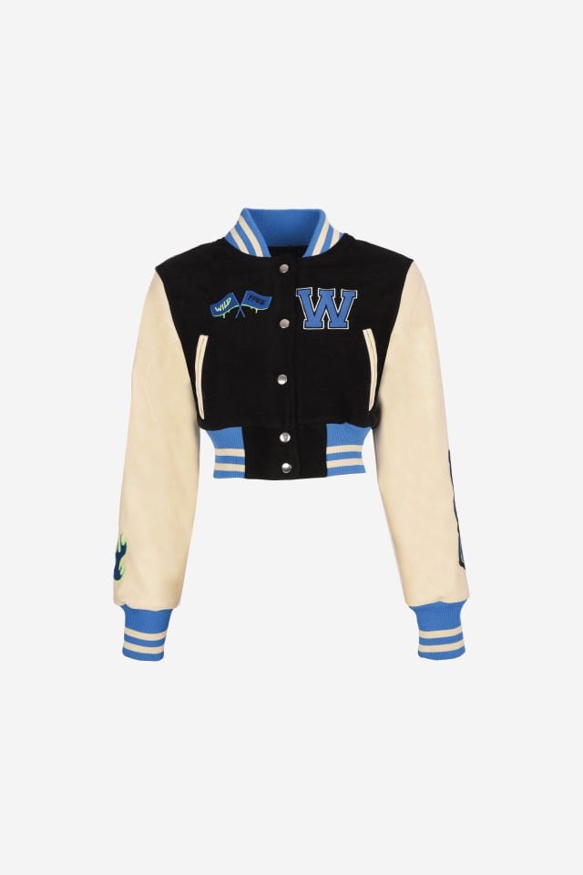 WILD ONE Nakışlı Crop Kolej Mont L