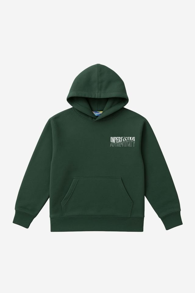 IMPERFECTION Nakışlı Unisex Oversize Nefti Hoodie XL