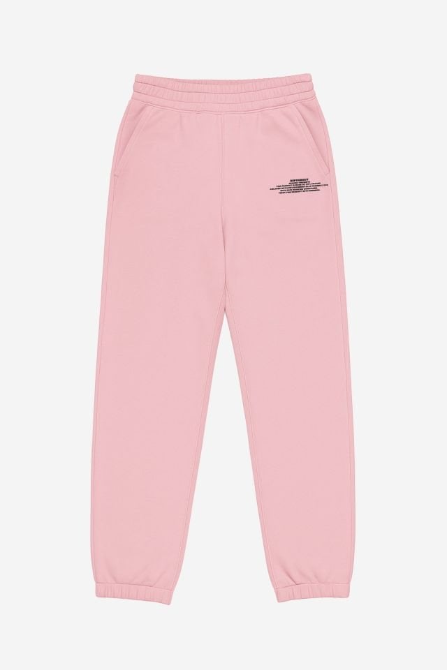 BeFourOut Print Logolu Lastikli Pembe Eşofman Altı XL