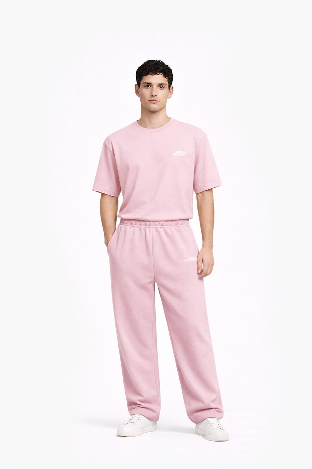 BeFourOut Print Logolu Bol Paça Pembe Eşofman Altı XS