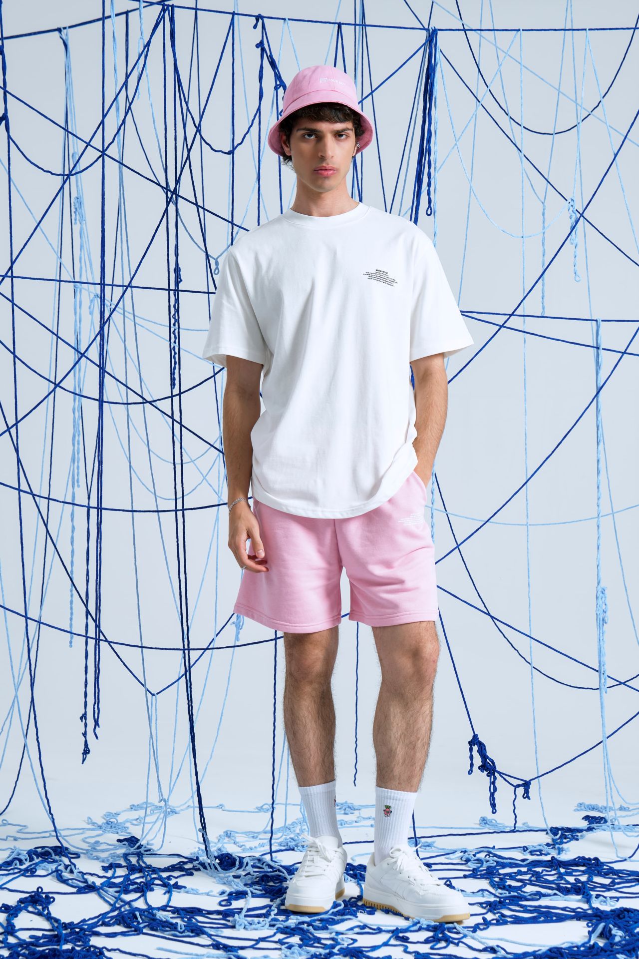 BeFourOut Print Logolu Unisex Pembe Şort XL